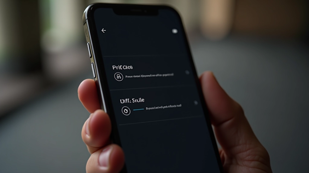 Toggle switch dark mode su interfaccia mobile