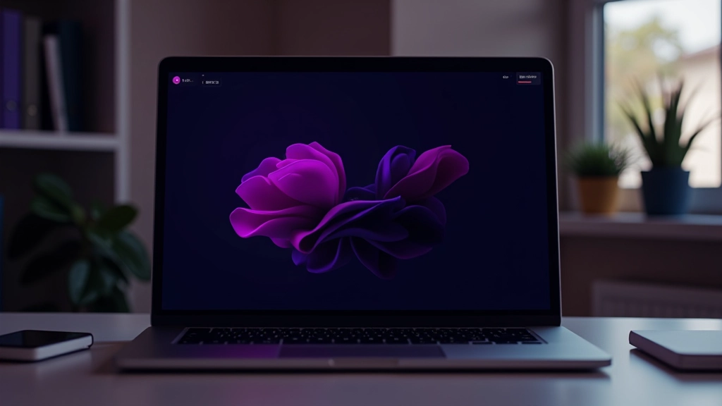 Schermo di computer che mostra un'interfaccia dark mode ben strutturata con colori complementari