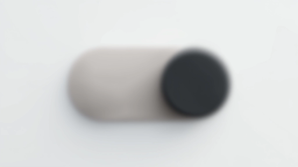 Schermata di toggle component con switch per cambiare tema